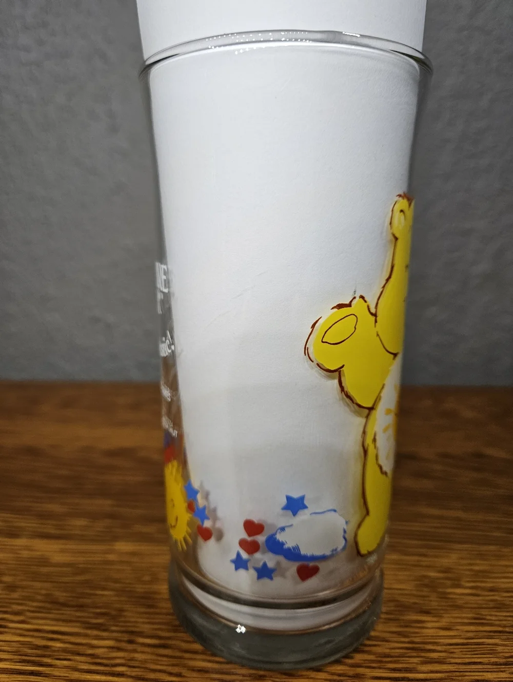 Care Bears Funshine Bear Glass 1983